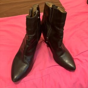 FRYE Vintage Distressed Wedge Heel Ankle Boots, size 9